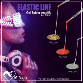 Elastic Line Red Glitter