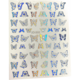 34-Stickers papillons holographiques