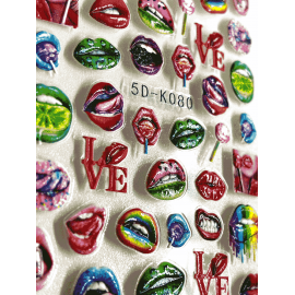 Stickers - "Lips" colorés