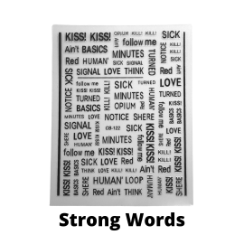 Stickers - Strong words