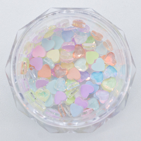 Mix Strass coeurs pastel